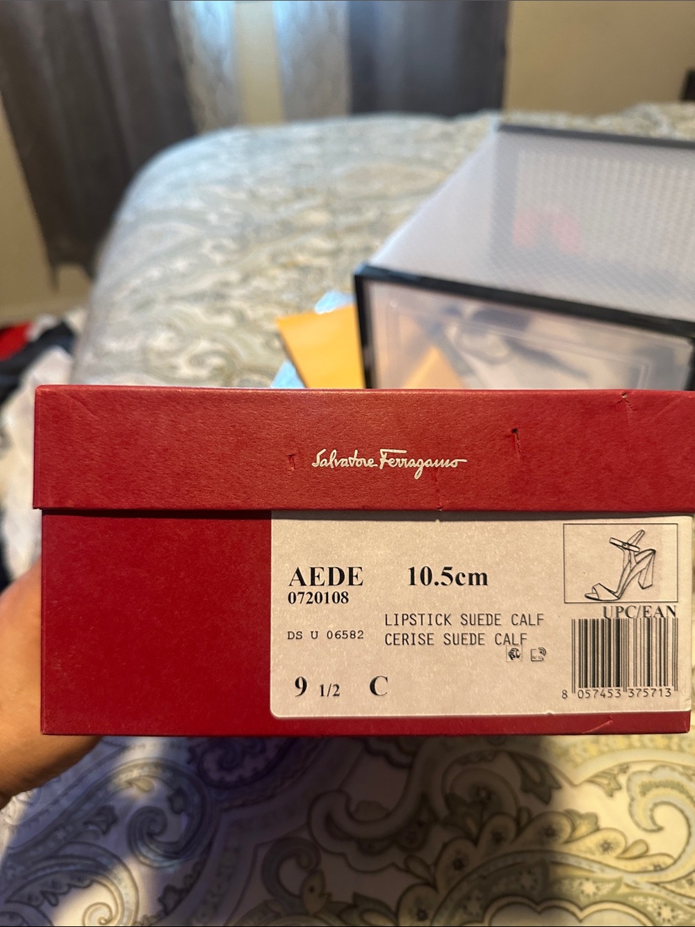 Salvatore Ferragamo Lipstick Suede Calf Heels - Cerise Red